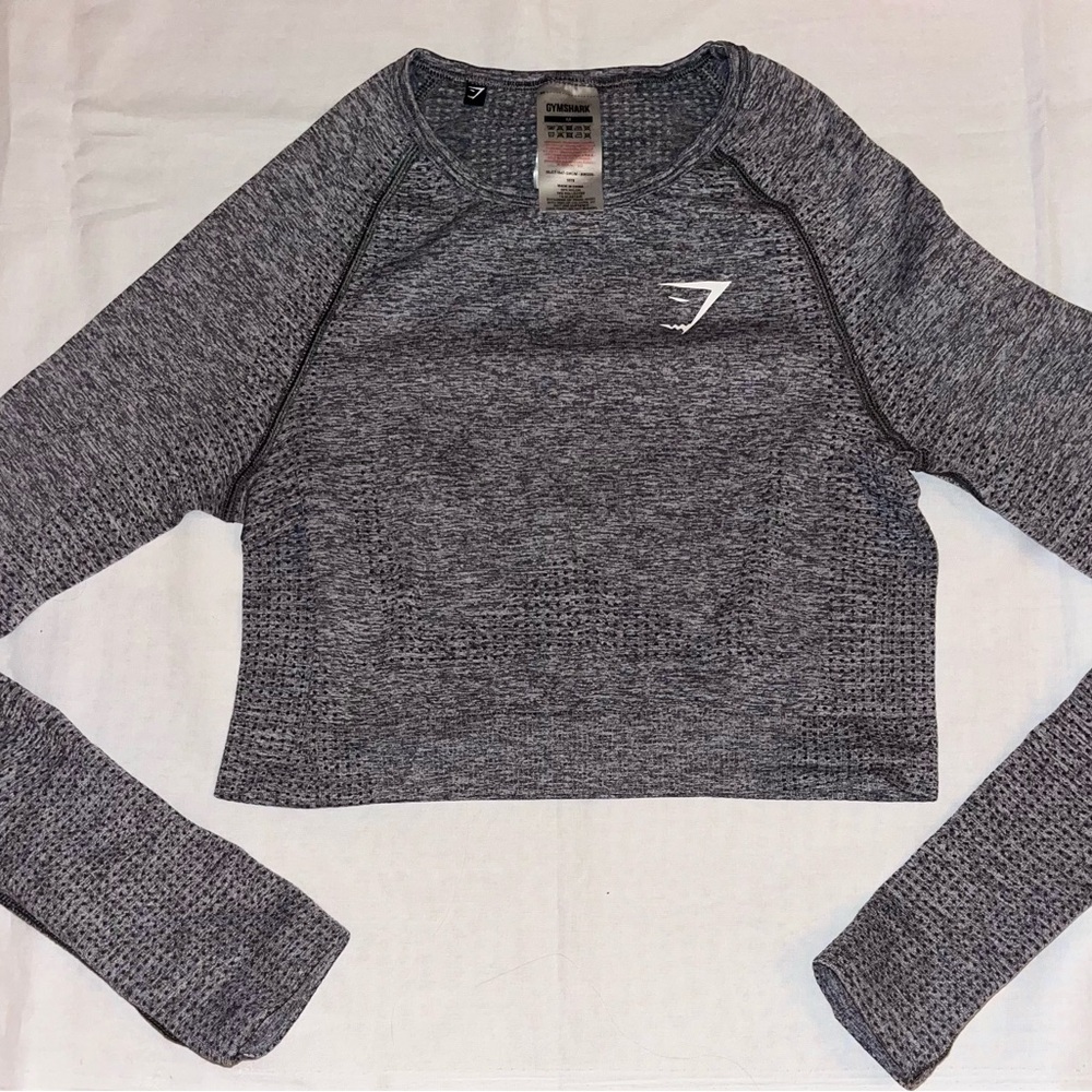 NWOT Gymshark Vital Seamless Gray Long Sleeve Top Size M